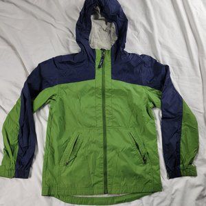 LL Bean Kids Medium Green Blue Jacket Full Zip Hoodie Outdoors Casual School